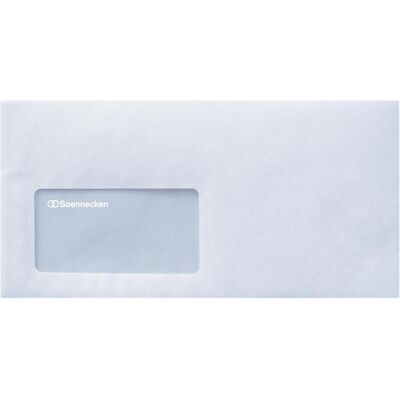 Soennecken, Enveloppes, Enveloppe Dimensions : 229 x 125 mm (l x h) Fenêtre disponible : Oui (1000x) - Publicité Soennecken, Enveloppes, Enveloppe Dimensions : 229 x 125 mm (l x h) Fenêtre disponible : Oui (1000x) - Publicité