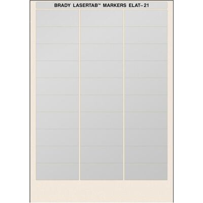 Brady, Rouleau d’étiquettes, ELAT-21-773, polyester métallisé, argent, 63 x 25 mm, adhésif permanent, DIN A4, 3 pistes - Publicité Brady, Rouleau d’étiquettes, ELAT-21-773, polyester métallisé, argent, 63 x 25 mm, adhésif permanent, DIN A4, 3 pistes - Publicité