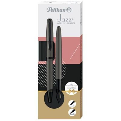 Pelikan Stylo, Set Stylo Plume & Stylo Bille Jazz Noble Elegance, Stone (2x) - Publicité Pelikan Stylo, Set Stylo Plume & Stylo Bille Jazz Noble Elegance, Stone (2x) - Publicité