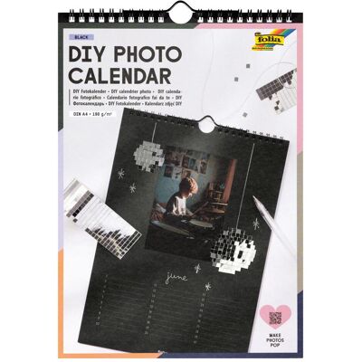 Folia, Calendrier + agenda, Bastel-Dauerkalender A4 Schwarz 190 g/m² (A4) - Publicité Folia, Calendrier + agenda, Bastel-Dauerkalender A4 Schwarz 190 g/m² (A4) - Publicité