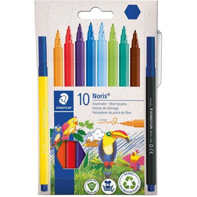 Staedtler Écriture + dessin, Etui en carton Noris 326 avec 10 pièces, trié (10x) - Publicité Staedtler Écriture + dessin, Etui en carton Noris 326 avec 10 pièces, trié (10x) - Publicité
