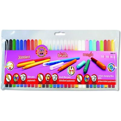 Koh-i-Noor, Écriture + dessin, Rinkinys 30 marqueurs standard et magiques (30x) - Publicité Koh-i-Noor, Écriture + dessin, Rinkinys 30 marqueurs standard et magiques (30x) - Publicité