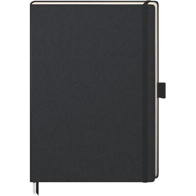 Brunnen, Cahier + bloc-notes, Carnet de notes KOMPAGNON DIN A4 quadrillé, noir couverture rigide 192, dont 16 pages détachables (A4, Quadrillé, Couverture rigide) - Publicité Brunnen, Cahier + bloc-notes, Carnet de notes KOMPAGNON DIN A4 quadrillé, noir couverture rigide 192, dont 16 pages détachables (A4, Quadrillé, Couverture rigide) - Publicité