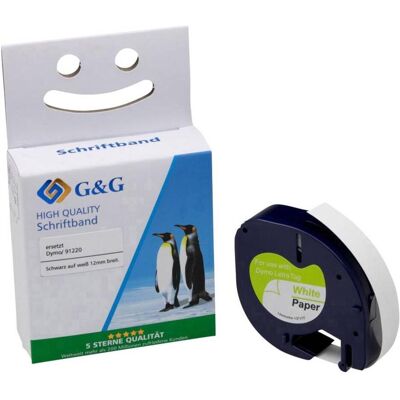 G&G 15575 - Cassette de ruban d'étiquettes - Tape de remplacement pour Dymo S0721520 - Publicité G&G 15575 - Cassette de ruban d'étiquettes - Tape de remplacement pour Dymo S0721520 - Publicité