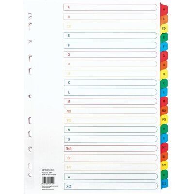 Soennecken, Classeur : accessoires, Répertoire A-Z Utilisation pour format papier : DIN A4 Matériau : Carton - Publicité Soennecken, Classeur : accessoires, Répertoire A-Z Utilisation pour format papier : DIN A4 Matériau : Carton - Publicité