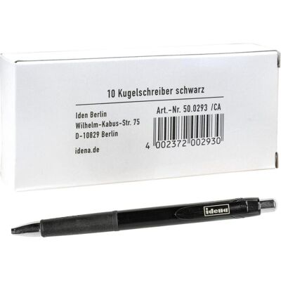 Idena, Stylo, Stylo à bille avec mine rétractable Couleur de l'encre : noir (1x) - Publicité Idena, Stylo, Stylo à bille avec mine rétractable Couleur de l'encre : noir (1x) - Publicité