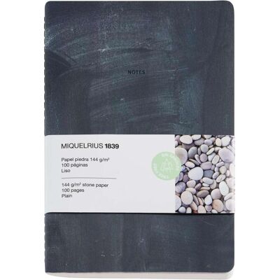 Miquelrius, Cahier + bloc-notes, Carnet de notes Stone black (A5, Blanc, Couverture rigide) - Publicité Miquelrius, Cahier + bloc-notes, Carnet de notes Stone black (A5, Blanc, Couverture rigide) - Publicité
