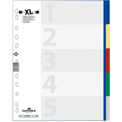 Index à onglets colorés 5 parties - A4+ - Publicité Index à onglets colorés 5 parties - A4+ - Publicité