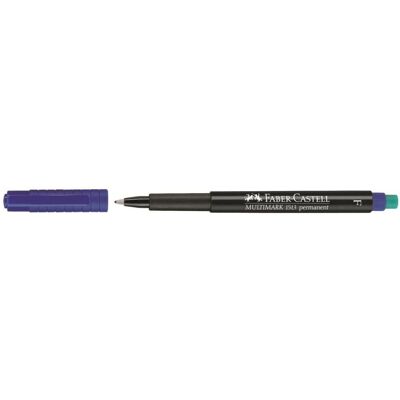 Faber, Marqueur, Castell MULITMARK Blue-(S) Permanent Marker Permanent Grey (Bleu, Noir, Bleu, Plastique, Fin) (10x) - Publicité Faber, Marqueur, Castell MULITMARK Blue-(S) Permanent Marker Permanent Grey (Bleu, Noir, Bleu, Plastique, Fin) (10x) - Publicité