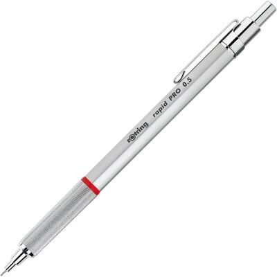 Rotring, Stylo, Stylo à bille rétractable rapid PRO CHROM Couleur du trait : bleu, largeur de trait : M, indélébile (1x) - Publicité Rotring, Stylo, Stylo à bille rétractable rapid PRO CHROM Couleur du trait : bleu, largeur de trait : M, indélébile (1x) - Publicité