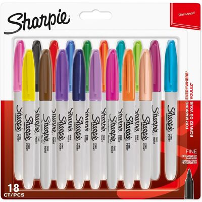 Sharpie, Marqueur, Fin (18x) - Publicité Sharpie, Marqueur, Fin (18x) - Publicité