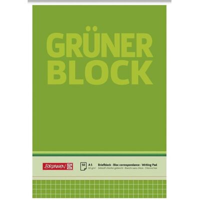 Brunnen, Cahier + bloc-notes, Blocs de lettres "Bloc vert" DIN A5 quadrillé (A5, Quadrillé) - Publicité Brunnen, Cahier + bloc-notes, Blocs de lettres "Bloc vert" DIN A5 quadrillé (A5, Quadrillé) - Publicité