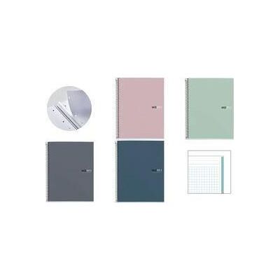 Miquelrius, Cahier + bloc-notes, Carnet à spirales MR AQUA (A4, Quadrillé) - Publicité Miquelrius, Cahier + bloc-notes, Carnet à spirales MR AQUA (A4, Quadrillé) - Publicité