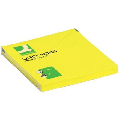 Q-Connect, Notes adhésives, Bloc-notes adhésifs fluo 76 x 76 m (76 x 76 mm) - Publicité Q-Connect, Notes adhésives, Bloc-notes adhésifs fluo 76 x 76 m (76 x 76 mm) - Publicité