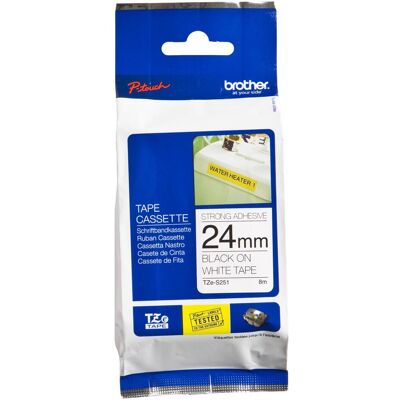 Brother Ruban d'étiquetage, Tze-S251 (2.40 cm, Blanc, Noir) - Publicité Brother Ruban d'étiquetage, Tze-S251 (2.40 cm, Blanc, Noir) - Publicité