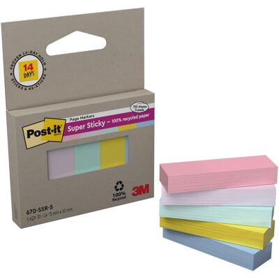 3M Notes adhésives, Page Marker, Post-it, 15 x 50mm, assortiert (50 x 15 mm) - Publicité 3M Notes adhésives, Page Marker, Post-it, 15 x 50mm, assortiert (50 x 15 mm) - Publicité