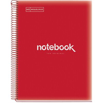 Miquelrius, Cahier + bloc-notes, Notizbuch A4 80 SQU.90G PP EMOTIONS RED (A4, Quadrillé) - Publicité Miquelrius, Cahier + bloc-notes, Notizbuch A4 80 SQU.90G PP EMOTIONS RED (A4, Quadrillé) - Publicité