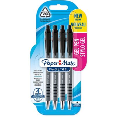 Paper Mate, Stylo, Stylo à encre gel FlexGrip Gel 4 pièces M (4x) - Publicité Paper Mate, Stylo, Stylo à encre gel FlexGrip Gel 4 pièces M (4x) - Publicité