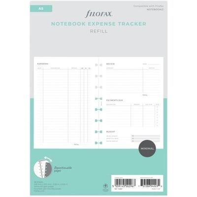 Filofax, Calendrier + agenda, Recharge de carnet de notes A5 pour planificateur de budget (A5) - Publicité Filofax, Calendrier + agenda, Recharge de carnet de notes A5 pour planificateur de budget (A5) - Publicité