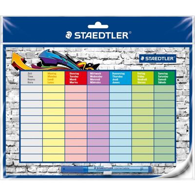 Staedtler Calendrier + agenda, Horaire de Lumocolor (A4) - Publicité Staedtler Calendrier + agenda, Horaire de Lumocolor (A4) - Publicité