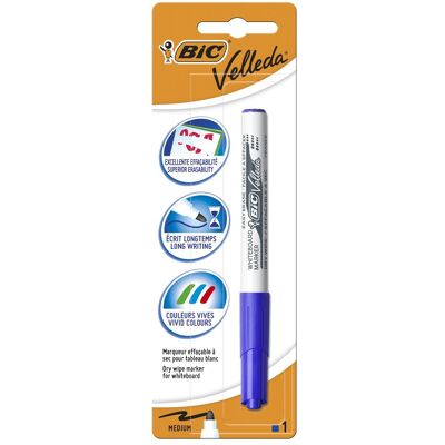 Bic, Marqueur, Velleda 1741 Bl 1 Bleu (1x) - Publicité Bic, Marqueur, Velleda 1741 Bl 1 Bleu (1x) - Publicité