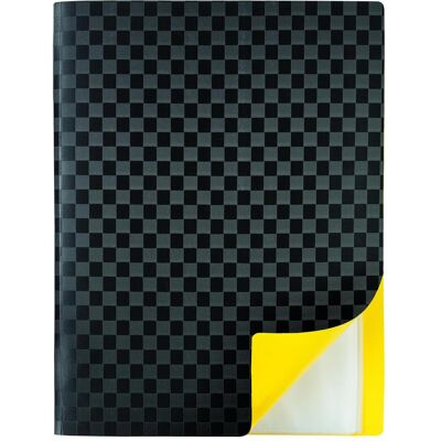 Idena, Porte-documents, Livret de présentation A4 20 pochettes, noir à carreaux (A4) - Publicité Idena, Porte-documents, Livret de présentation A4 20 pochettes, noir à carreaux (A4) - Publicité