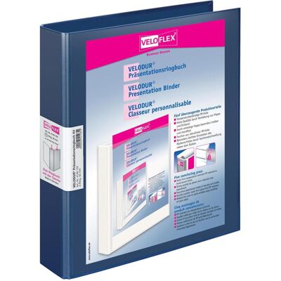 Veloflex, Classeur, Classeur à anneaux de présentation 4D-Mechanik VELODUR, A4, carton PP (A4, 46 mm) - Publicité Veloflex, Classeur, Classeur à anneaux de présentation 4D-Mechanik VELODUR, A4, carton PP (A4, 46 mm) - Publicité