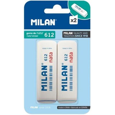Milan, Gomme + correcteur, Nata 612 Radiergummi 2 Stk. MAILAND - Publicité Milan, Gomme + correcteur, Nata 612 Radiergummi 2 Stk. MAILAND - Publicité