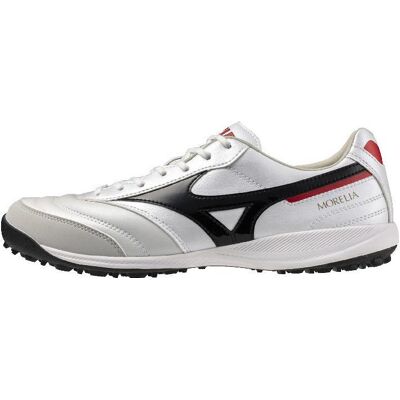 Mizuno, Hommes, Chaussures de football, MORELIA SALA PRO TF Blanc/Black/Chine Rouge 42.5 (42.5), Blanc, Rouge, Noir - Publicité Mizuno, Hommes, Chaussures de football, MORELIA SALA PRO TF Blanc/Black/Chine Rouge 42.5 (42.5), Blanc, Rouge, Noir - Publicité