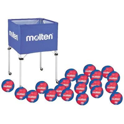 Molten, Outils automobiles, Set scolaire de 20 ballons Handball Trainer, taille 2, avec chariot de balles bleu - Publicité Molten, Outils automobiles, Set scolaire de 20 ballons Handball Trainer, taille 2, avec chariot de balles bleu - Publicité