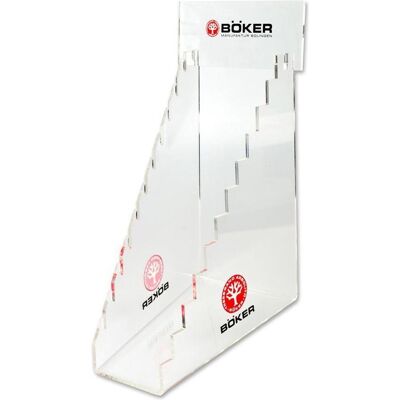 Böker, Cutter, Manufacture de Solingen Acryl Display 11 - Publicité Böker, Cutter, Manufacture de Solingen Acryl Display 11 - Publicité