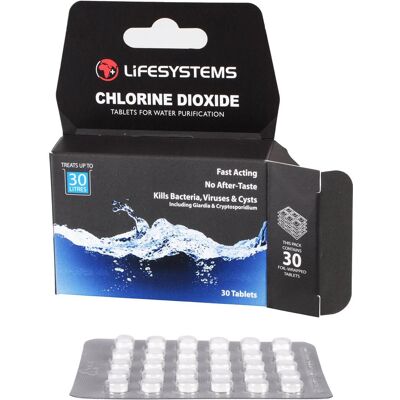 Lifesystems - Chlorine Dioxide Purification - Purification - 30 L - Tablets - Publicité Lifesystems - Chlorine Dioxide Purification - Purification - 30 L - Tablets - Publicité