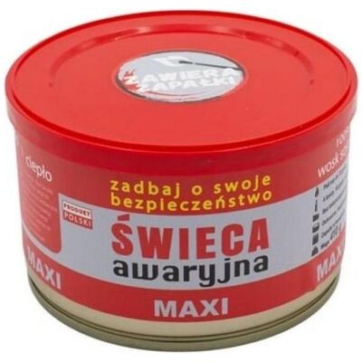 Ful, Bougie, Świeca awaryjna przetrwania HASKE Pro MAXI 410g 72h - Publicité Ful, Bougie, Świeca awaryjna przetrwania HASKE Pro MAXI 410g 72h - Publicité