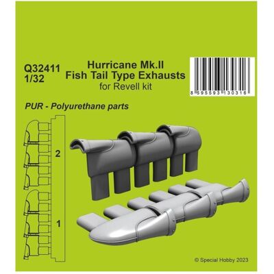 CMK Hurricane Mk.II Fish Tail Type Exhausts 1/32 - Publicité CMK Hurricane Mk.II Fish Tail Type Exhausts 1/32 - Publicité