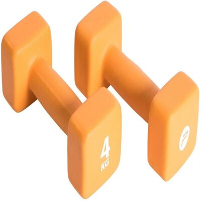 Pure2Improve Ensemble de haltères en néoprène orange 2×4 kg - Haltères - Publicité Pure2Improve Ensemble de haltères en néoprène orange 2×4 kg - Haltères - Publicité