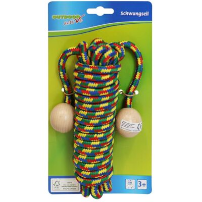 Corde de balançois Vedes avec boules en bois - 5m - Extérieur - Publicité Corde de balançois Vedes avec boules en bois - 5m - Extérieur - Publicité