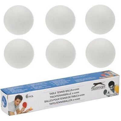 Slazenger, Ping-pong : balle, (6 pcs) - Publicité Slazenger, Ping-pong : balle, (6 pcs) - Publicité