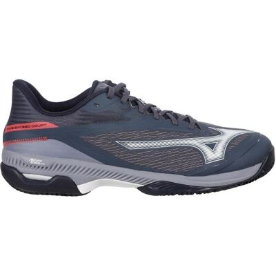 Mizuno, Hommes, Chaussures de tennis, Wave Exceed Court Cc (46), Bleu, Blanc, Gris - Publicité Mizuno, Hommes, Chaussures de tennis, Wave Exceed Court Cc (46), Bleu, Blanc, Gris - Publicité