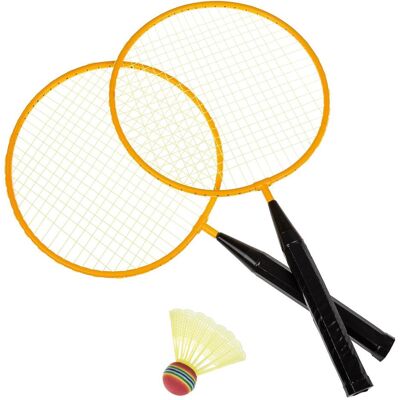 Ensemble de badminton junior Idena - set de badminton jaune/noir - Publicité Ensemble de badminton junior Idena - set de badminton jaune/noir - Publicité