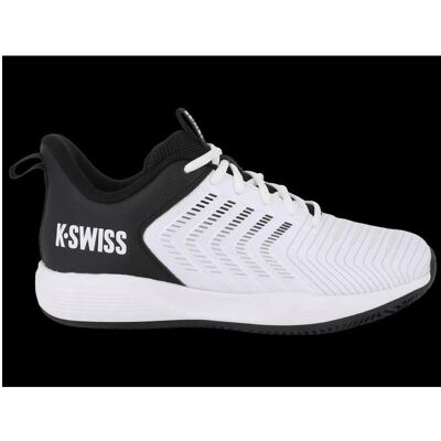 K-Swiss, Hommes, Chaussures de tennis, Chaussures de Tennis en Gravier d'Argile Ultrashot (44.5), Noir, Blanc - Publicité K-Swiss, Hommes, Chaussures de tennis, Chaussures de Tennis en Gravier d'Argile Ultrashot (44.5), Noir, Blanc - Publicité