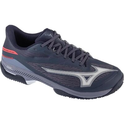Mizuno, Hommes, Chaussures de tennis, Wave Exceed Court Cc (44.5), Bleu, Blanc, Gris - Publicité Mizuno, Hommes, Chaussures de tennis, Wave Exceed Court Cc (44.5), Bleu, Blanc, Gris - Publicité