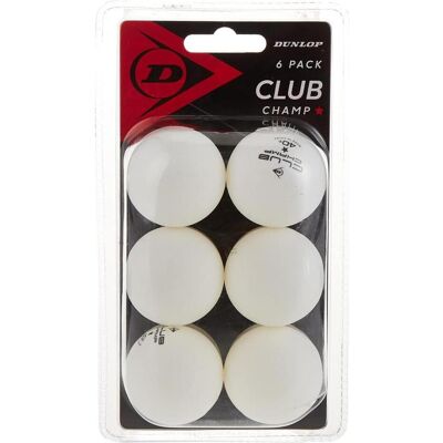Dunlop Ping-pong : balle, (6 pcs) - Publicité Dunlop Ping-pong : balle, (6 pcs) - Publicité