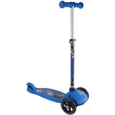 Trottinette à 3 roues Street Rider - Guidon réglable - Bleu - Publicité Trottinette à 3 roues Street Rider - Guidon réglable - Bleu - Publicité