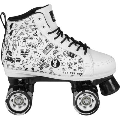 Patins en ligne Chaya Sketch - Noir, Blanc, Vintage, Confort - Publicité Patins en ligne Chaya Sketch - Noir, Blanc, Vintage, Confort - Publicité