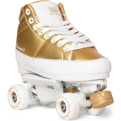Chaya Kismet Barbiepatin Gold - Roller Skates - Luxueux, Supportifs, Durables - Publicité Chaya Kismet Barbiepatin Gold - Roller Skates - Luxueux, Supportifs, Durables - Publicité