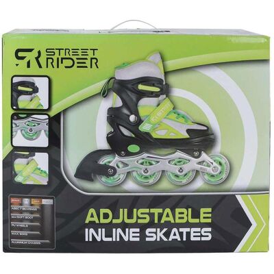 Street Rider - Inline Skeelers - Vert/Noir - Inline skates - Publicité Street Rider - Inline Skeelers - Vert/Noir - Inline skates - Publicité