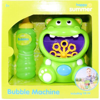 Machine à bulles Hippo - Jouet à bulles pour enfants - Inclut la solution - À partir de 3 ans - Publicité Machine à bulles Hippo - Jouet à bulles pour enfants - Inclut la solution - À partir de 3 ans - Publicité