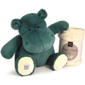 Doudou et Compagnie Hippo avec couverture douillette vert sapin, 45cm (45 cm) - Publicité Doudou et Compagnie Hippo avec couverture douillette vert sapin, 45cm (45 cm) - Publicité