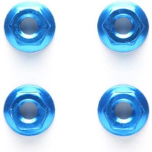 Tamiya 4mm ALU Serrated Nut (4) blue - Publicité Tamiya 4mm ALU Serrated Nut (4) blue - Publicité