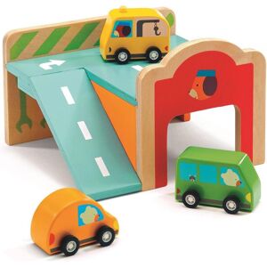 Mini Garage en Bois DJECO - Set de Voitures en Bois - Publicité Mini Garage en Bois DJECO - Set de Voitures en Bois - Publicité